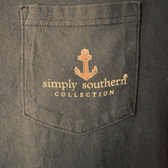 SIMPLY SOUTHERN "Hope Anchors The Soul" Graphic w/Boat Anchor Blue Medium TShirt - Picture 7 of 11